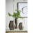 9.5X5.5X12" Aluminum Layered Chisel Oval Vase
