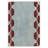 Modern Geometric Machine Washable Chain Link Blue Indoor Area Rug With Non-Slip Backing-622076335