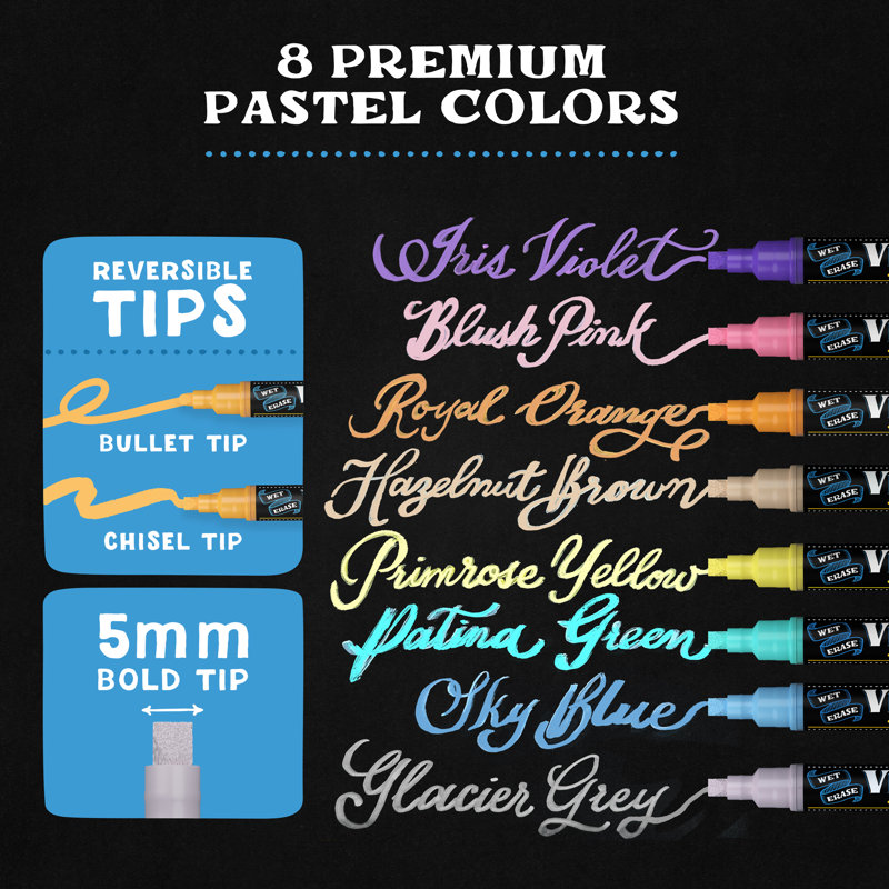 Marqueurs à craie liquide Versachalk, ensemble de 8 à 5 mm