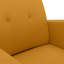 Chaise d'appoint en lin jaune avec pieds en bois massif naturel