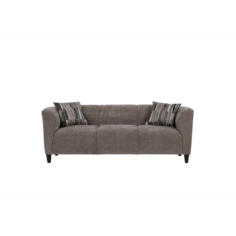 Canapé rembourré 84 po avec coussins gris anthracite Audace, Terre Lina