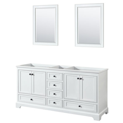 Base de salle de bain double 71 po uniquement meuble-lavabo Deborah