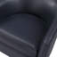 Chaise pivotante demi-tonneau en similicuir bleu Midnight
