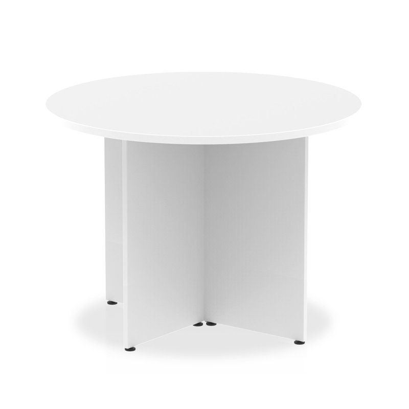 Kyvan Circle Conference Table, 73cm H x 100cm L x 100cm D, White
