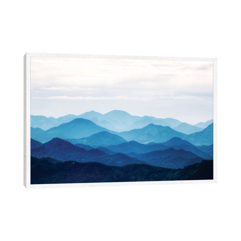 Blue Mountains by PhotoINC Studio - Print on Canvas, 66.04 cm H x 45.72 cm W, White Floater Framed