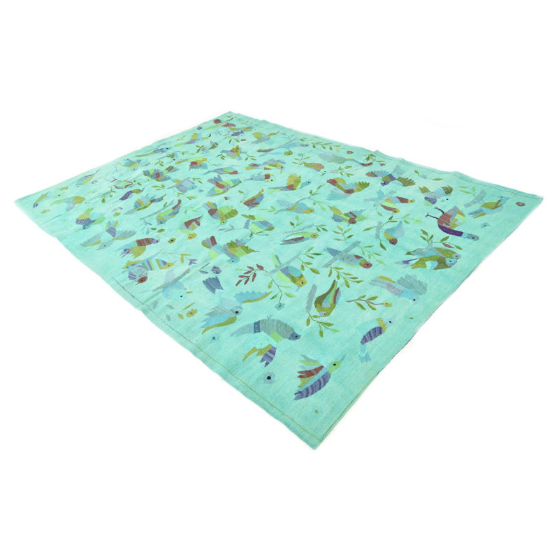 Tapis turquoise 6x9 Perry