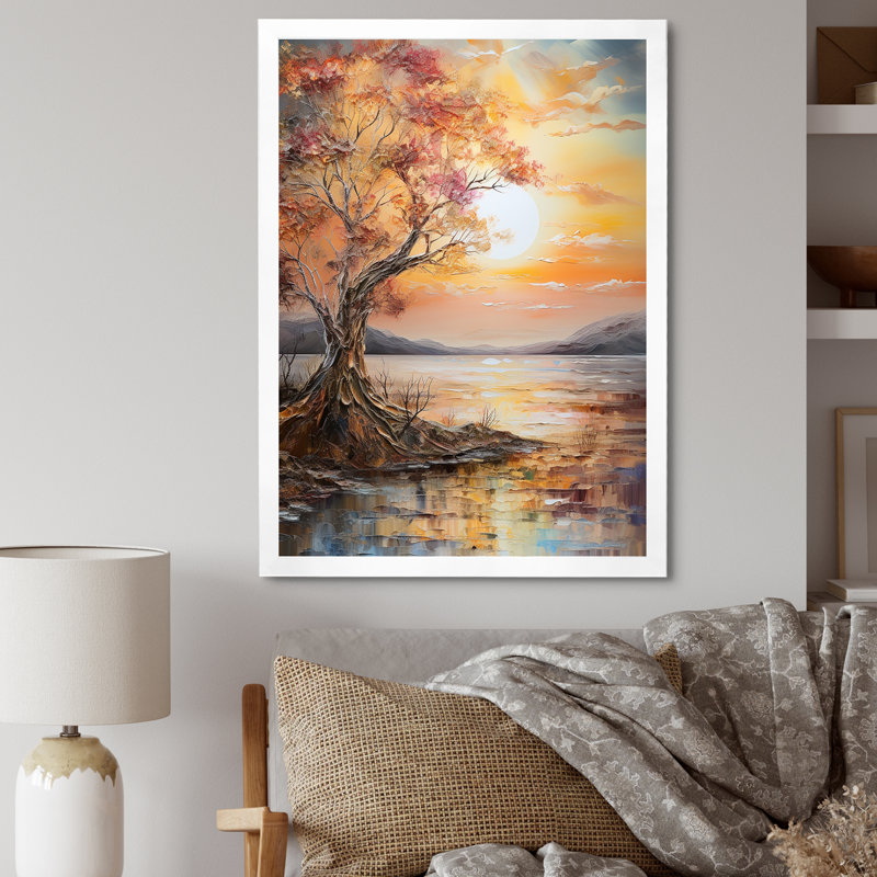 Sunrise Charm liquide Art III, Cadre photo blanc, H 32 po x l 24 po x P 1 po
