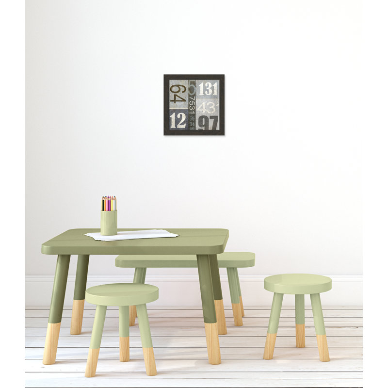 Art numérique encadré, H 12 po x l 12 po x P 0,6 po, Encadré plat à grain de bois noir