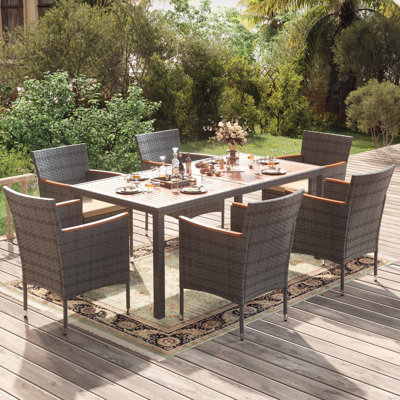 Callan Rectangular 6 - Person 59.05" Long Dining Set with Cushions