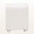 Adam 2-Drawer White Upholstered Modern Nightstand With Round Leg, 19.82" H X 16.21" W X 16.21" D