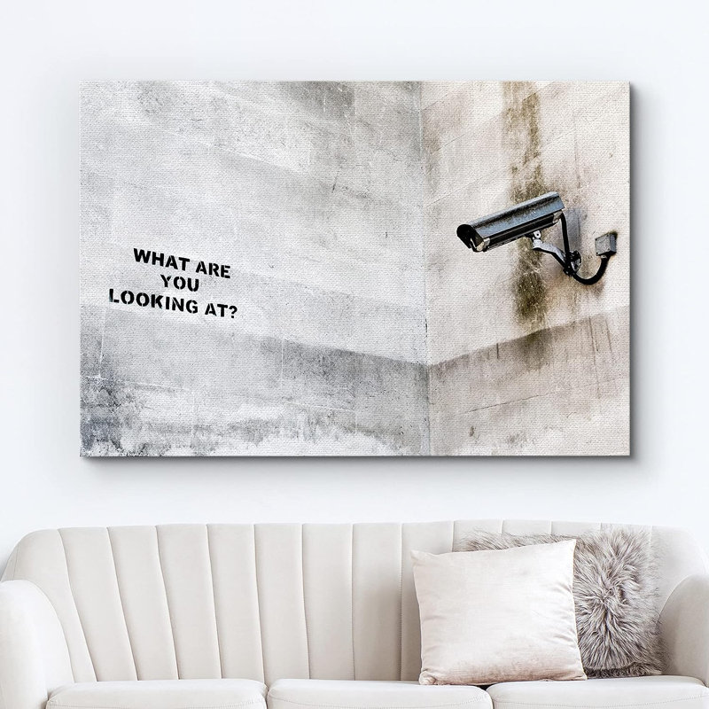 Impression sur toile Banksy, Toile tendue, H 16 po x l 24 po x P 1,5 po