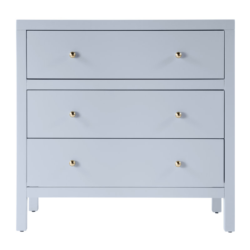 Nora 3-Drawer Chest, Light Blue