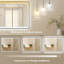 Miroir de meuble-lavabo mural 36 "x 28" avec lumières DEL-383789933