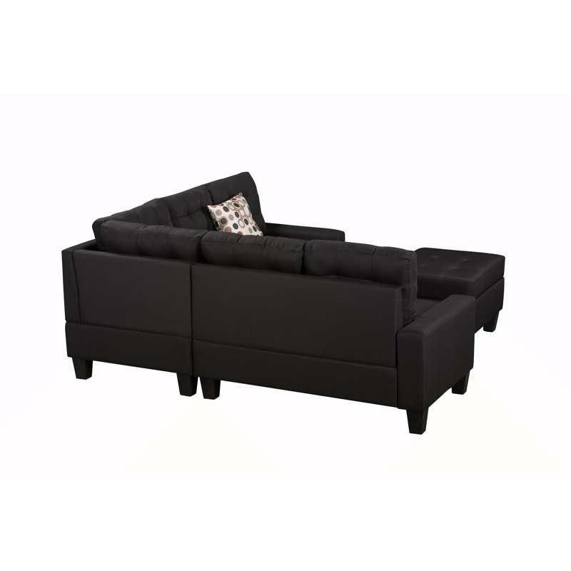 Canapé modulaire 6 pièces, noir, Noir