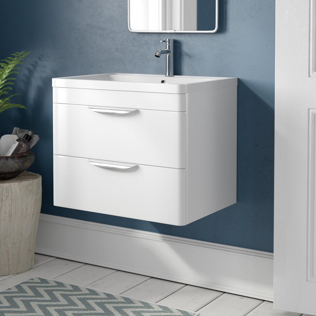 Parade 800mm Single Bathroom Vanity with Integrated Polymarble Basin