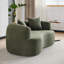 Causeuse incurvée 66,93 pouces à compression complète et éponge verte, tissu en velours de peluche, canapé compact sans assemblage pour petits espaces et appartements, capacité de 350 lb-1093819431