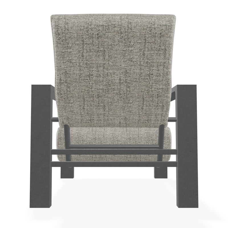 Larssen Deep Seating Cushion Arm Chair, Graphite, Fresco Ash