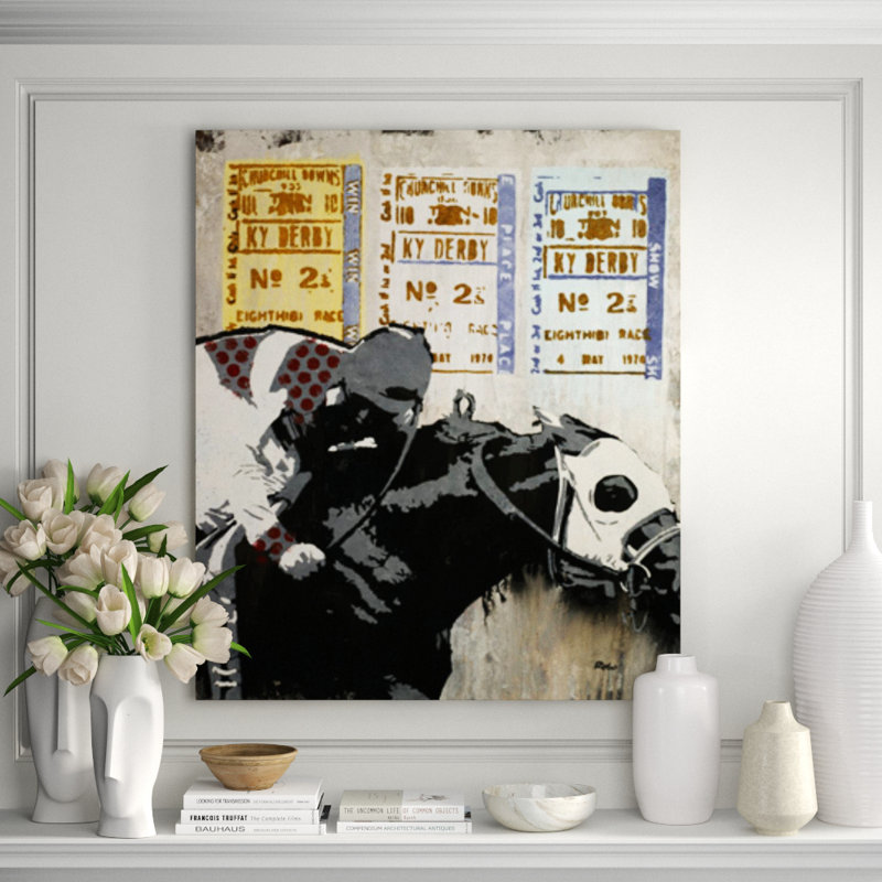 Win Place Show Print, Knife Gel, 47" H x 40" W x 1.5" D