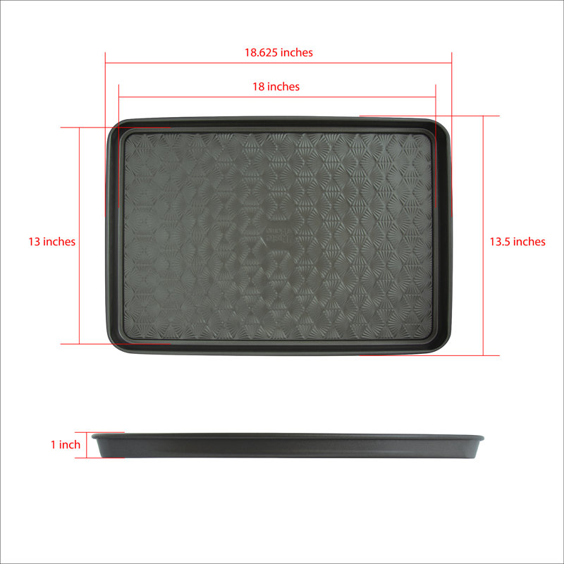 Ash Gray Non-Stick Steel Embossed Baking Sheet, 18 x 13 Inch