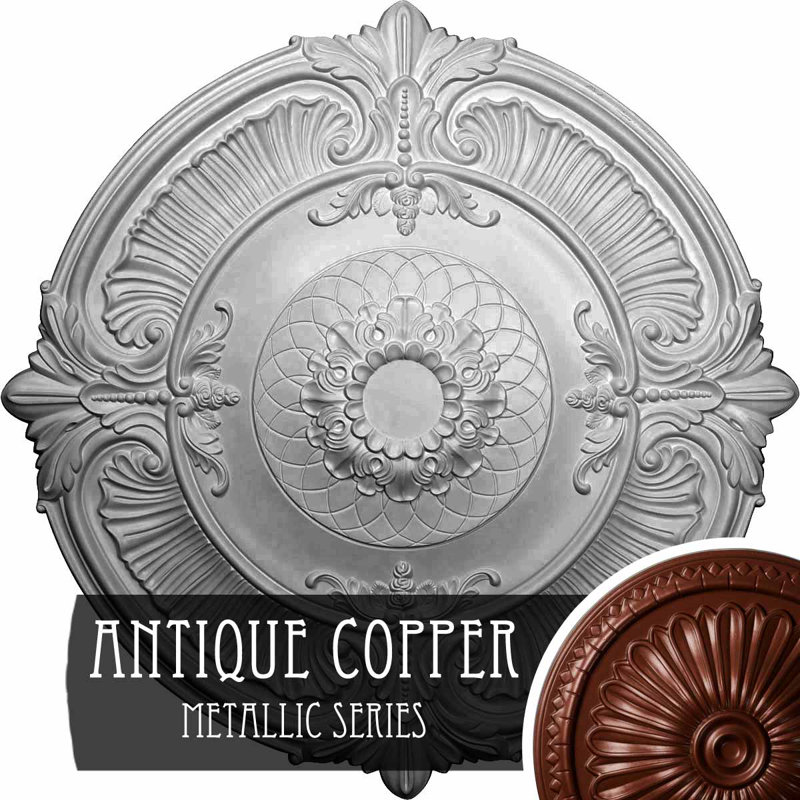 Médaillon de plafond Endurathane Attica, diamètre extérieur 39 1/2 po x P 2 1/2 po (convient aux auvents jusqu'à 3 3/4 po)