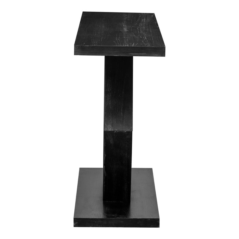 Table de vestibule fonctionnelle avec pieds hexagonaux et surface en placage de sapin