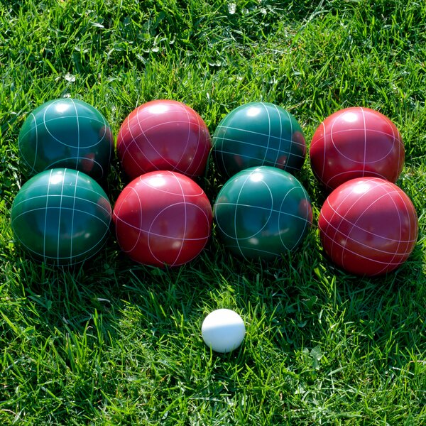 Bocce Deluxe Ball Set - 8 Lightweight Resin 90mm Balls & Carrying Case -  Classic Indoor & Outdoor Lawn Games - Sports Equipment for Beach, Backyard,  