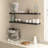 Miami 48" W x 8" D Floating Shelves Set with Invisible Wall Mount Brackets-359797072