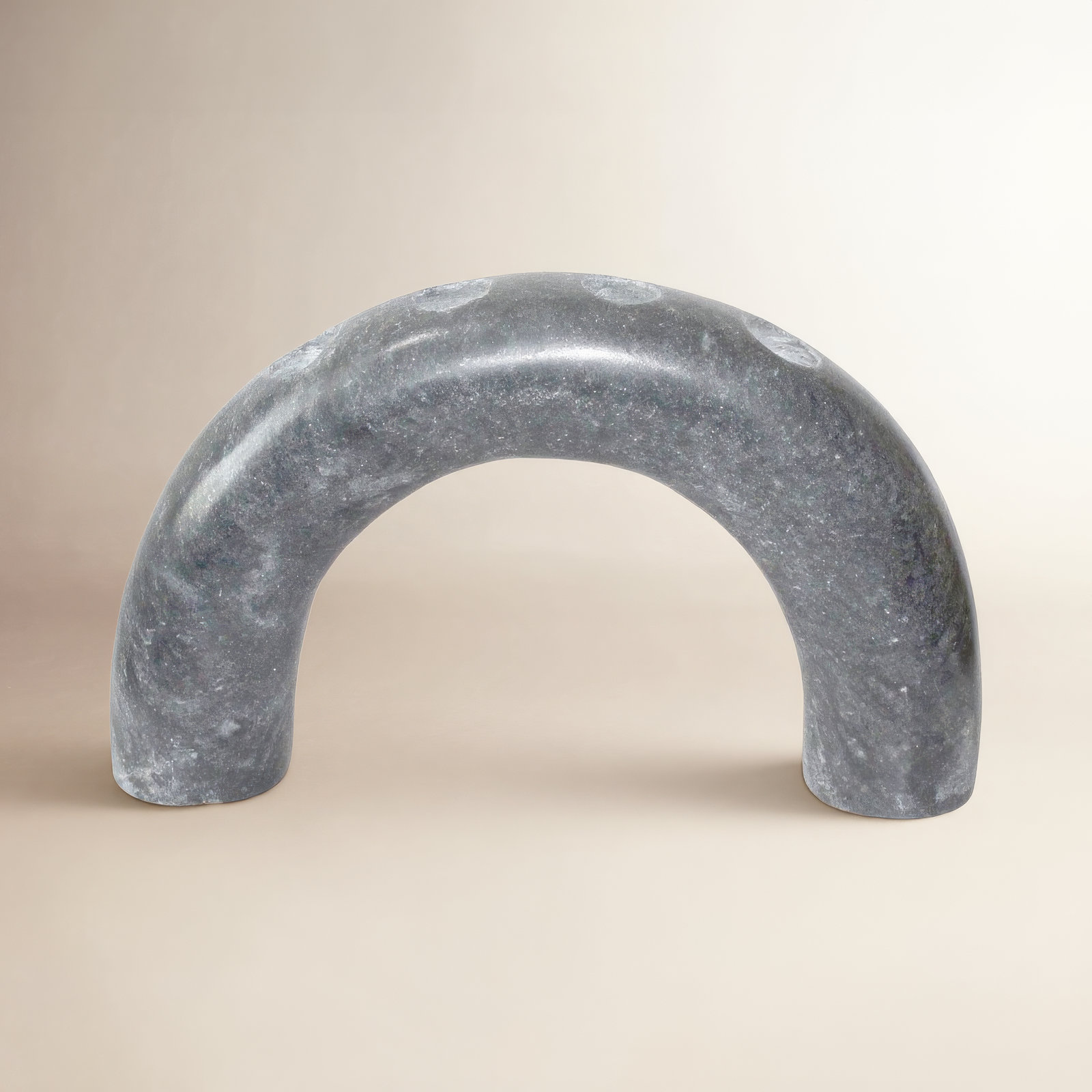 Genuine Marble Pillar Candle Holder, Black