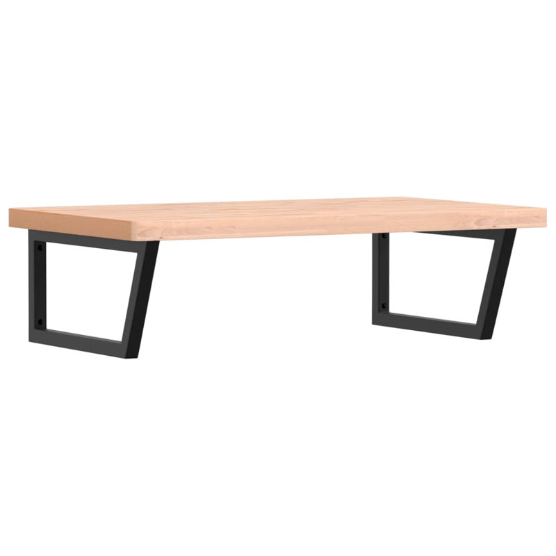 Brocklin 100cm Solid Wood Bathroom Vanity Top, Beech/Black