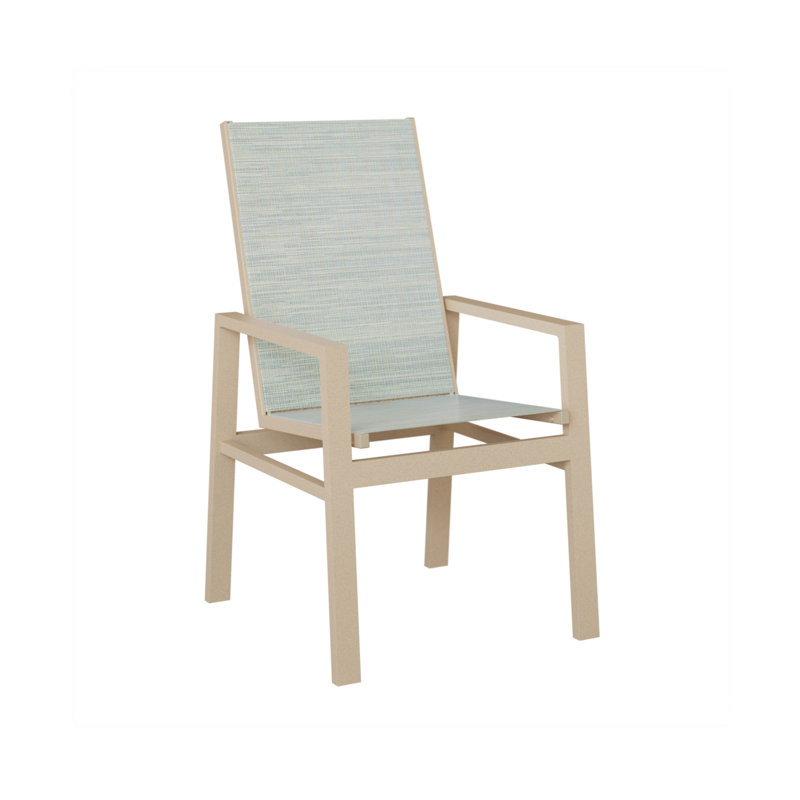 Chaise de salle à manger en aluminium à haut dossier Vida, Aluminium Luna multicolore, Martinique