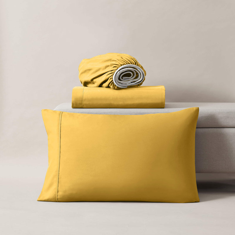 Ensemble de draps ultra doux et respirant Hotel Collection, Lit simple, Jaune