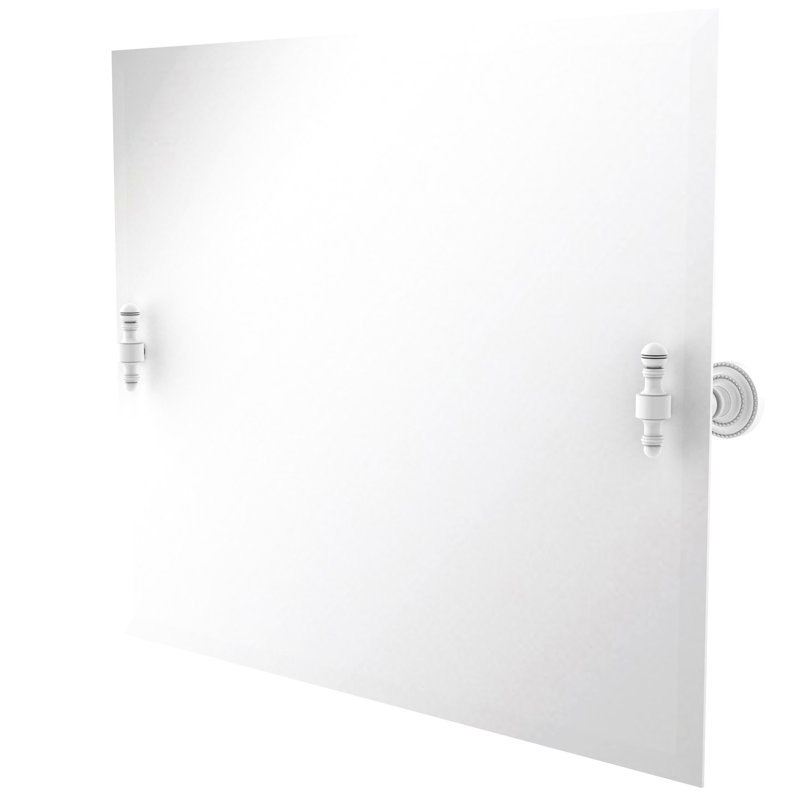 Miroir inclinable rectangulaire Marchmont, 21" H x 26" H, Blanc mat