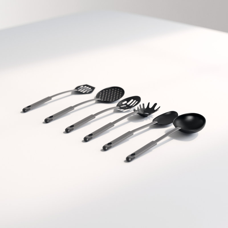 6-Piece Kitchen Utensils Set – Plastic Cooking Tools - Includes Essential Spatulas, Spoons, and Gadgets for Every Home Cook