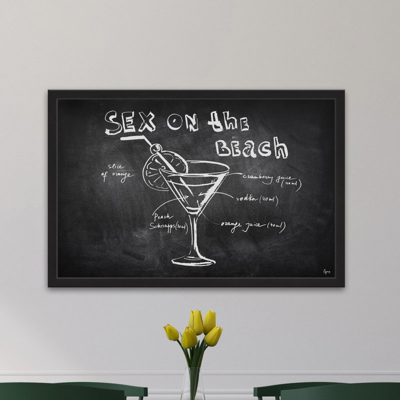 « drink breveté ii », reproduction d’impression encadrée, H 16 po x l 24 po x P 1,5 po