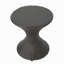 Table d'appoint d'extérieur en osier brun de 16 pouces Hourgla