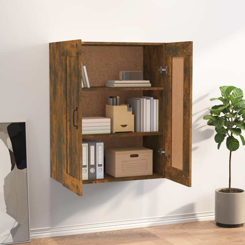 Lurlee Wall Bathroom Storage, Smoked Oak