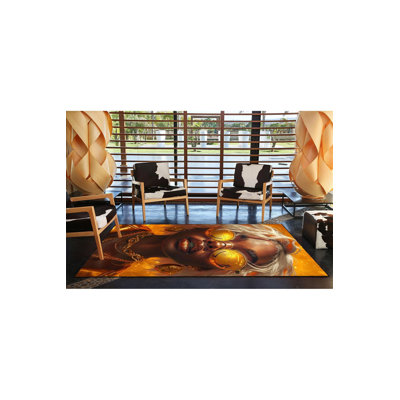 Tapis décoratif moderne avec lunettes