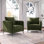 Ensemble de 2 chaises rembourrées en velours moderne - ensemble de chaises (design assorti, coussin d'assise moelleux), convenant au salon (design assorti, coussin d'assise moelleux)