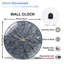 Horloge murale moderne en verre texturé 12 po