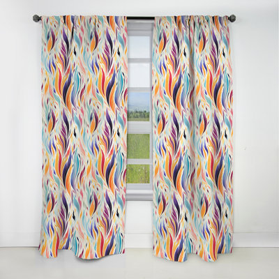 Ikat fantaisiste mauve et bleu - rideau ikat - rideau ikat occultant en velours - 1 panneaux