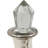 Textured Silver Glass Bottles with Clear Stopper