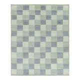Rug & Kilim’S Scandinavian Style Rug With Geometric Patterns In Blue Tones