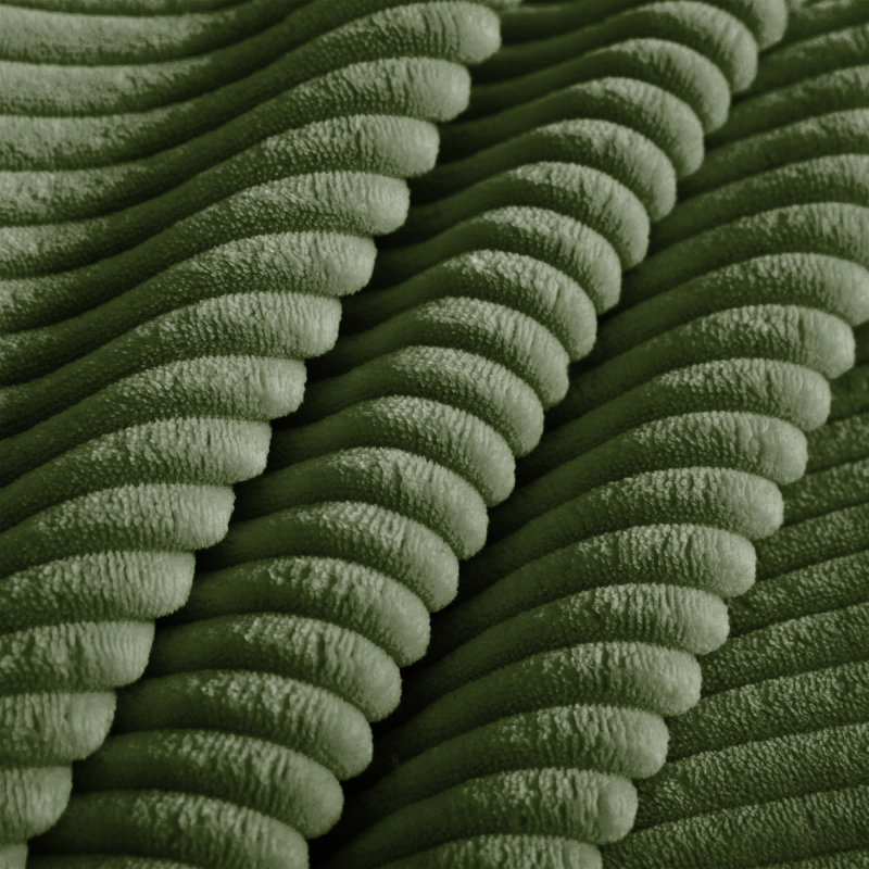 28 repose-pieds en velours côtelé - vert, Vert