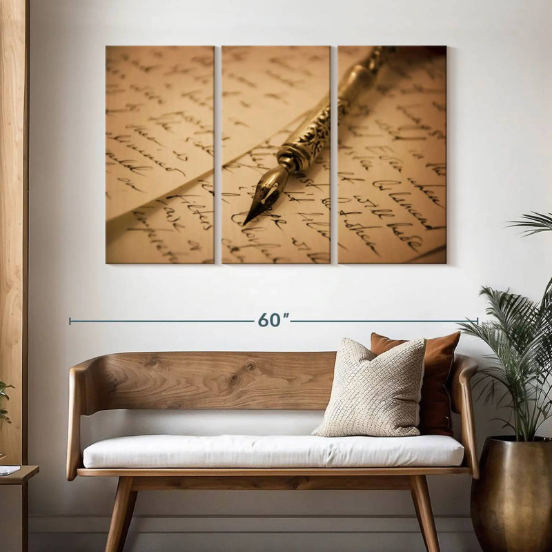 Senne Antique Letter Writing, 32" H x 50" W