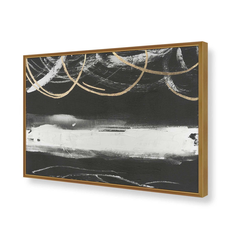 «Ripple Trace II» par Melissa Wang, reproduction d'art, H 36 po x l 48 po, Impression sur cadre ouvert sans papier mat, Doré