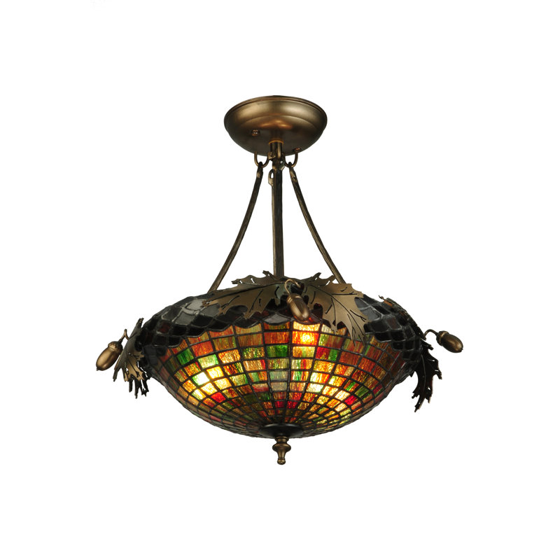 Rustic Lodge 3 - Light Semi Flush Mount