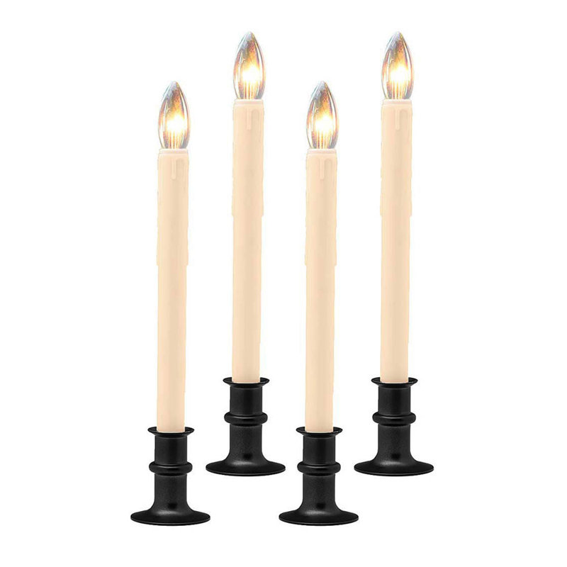 Unscented Flameless Candle with Plastic Holder, Onyx, 2