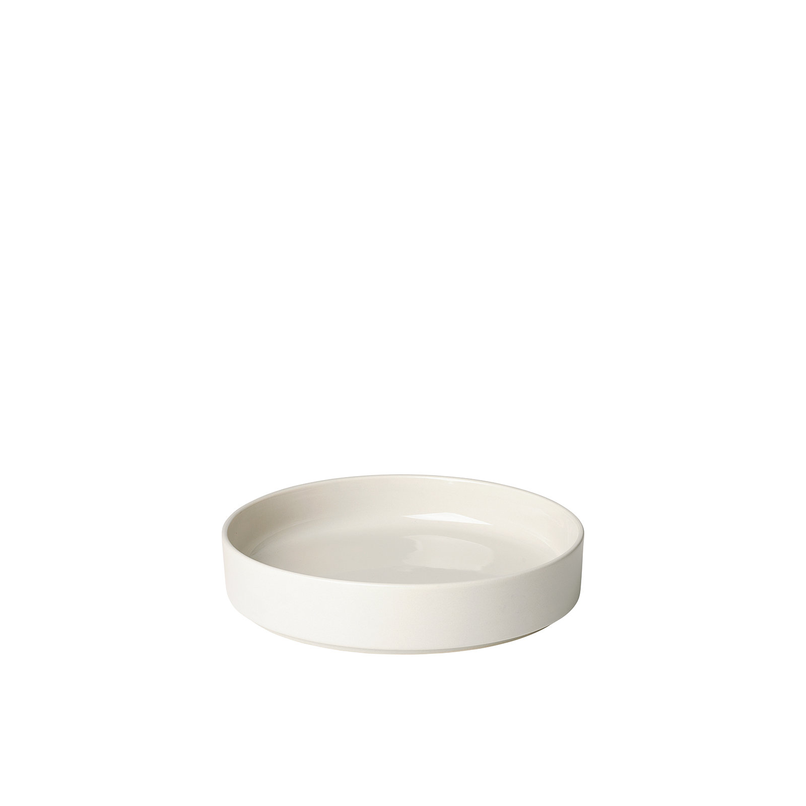 PILAR Stoneware 8" Dessert Plate, Moonbeam/Cream