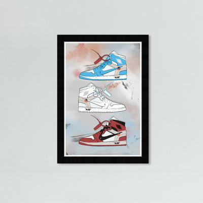 «My Sneaker Collection Paint» par Hatcher and Ethan - Reproduction d'art graphique sur papier encadré
