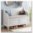 Rustic Solid Wood Entryway Storage Bench with Safety Hinge and Removable Cushion-1485984375